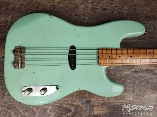 Aged Sonic Blue T-Bass Matching Headstock
