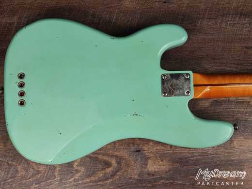 Aged Sonic Blue T-Bass Matching Headstock
