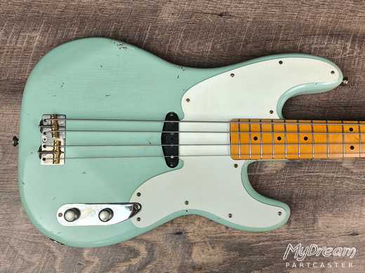 Aged Sonic Blue T-Bass Matching Headstock