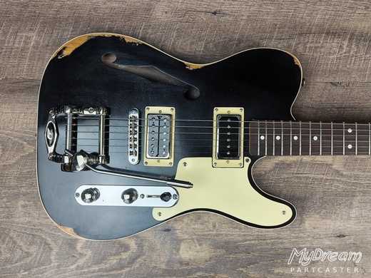 Relic Black Thinline Gibson Scale Duesenberg