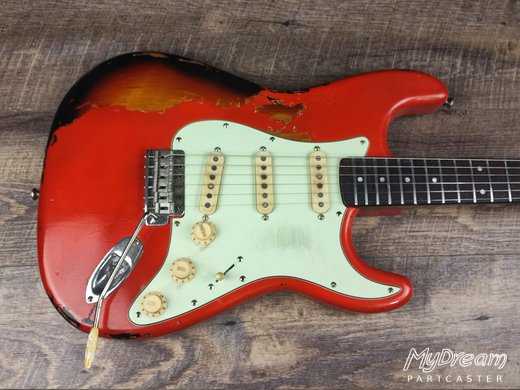 Fiesta Red over Sunburst SRV